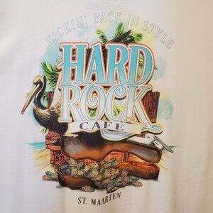 Hard Rock Cafe St. Maarten Shirt, Size XXL, Off White